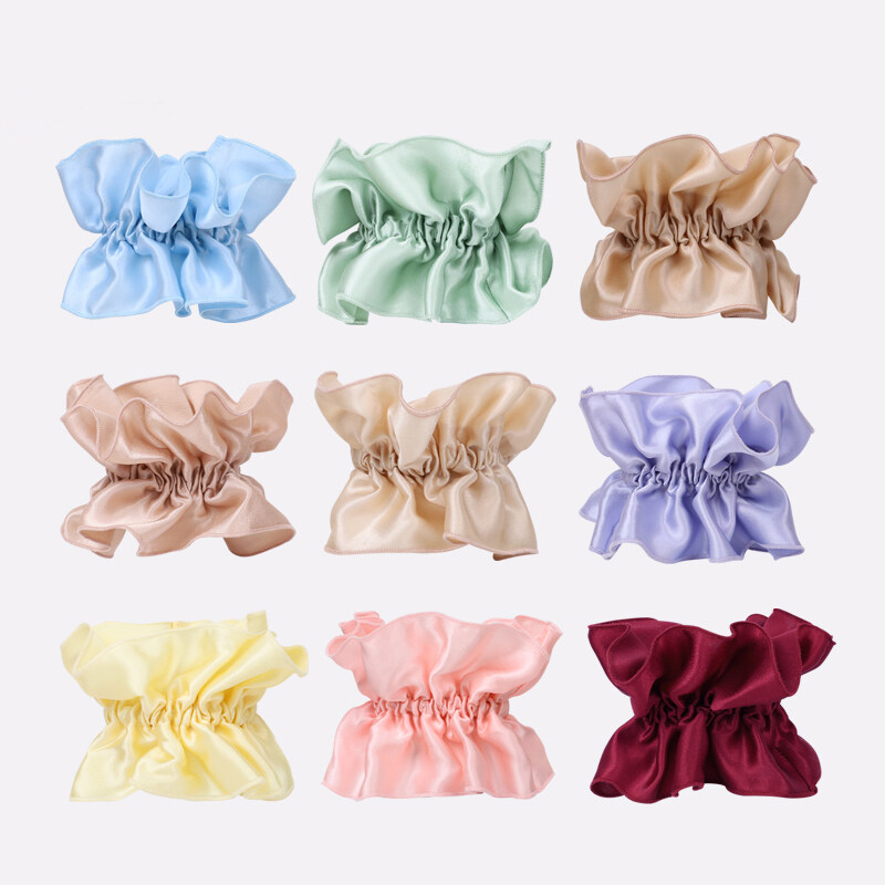 Custom Pure 100% Silk Charmeuse Hair Scrunchies For Women Hair Care